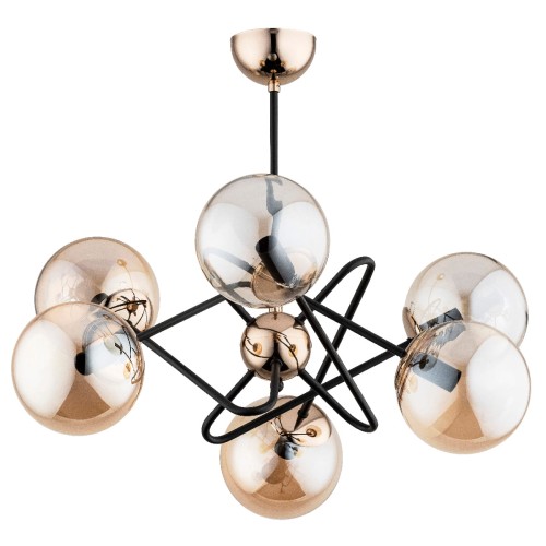 Lampa sufitowa VIRGINIA złota 6xE14 63103 Alfa