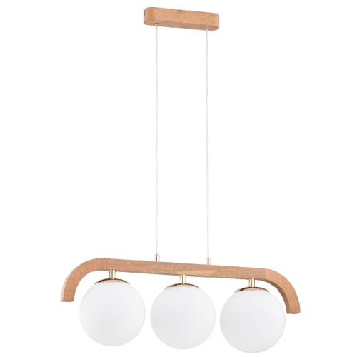 Lampa wisząca KRYZA drewniana 3xE14 63086 Alfa