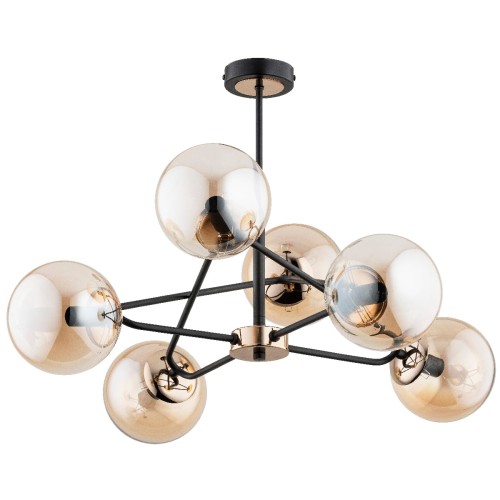 Lampa sufitowa SAGITO mosiądz 6xE14 63081 Alfa
