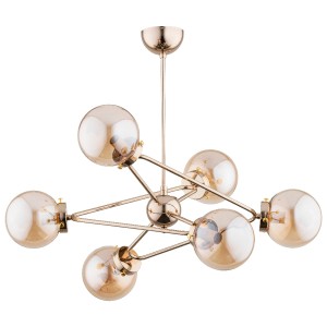 Lampa sufitowa RESTO złota 6xE14 63069 Alfa