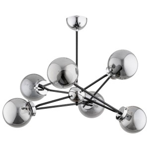 Lampa sufitowa RESTO czarna/chrom 6xE14 63058 Alfa