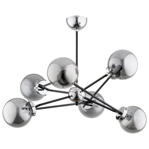 Lampa sufitowa RESTO czarna/chrom 6xE14 63058 Alfa