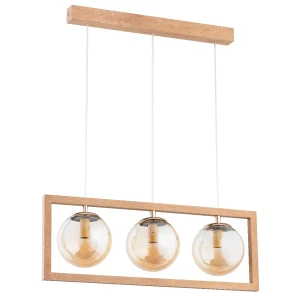 Lampa wisząca SAMI drewniana 3xE14 63055 Alfa