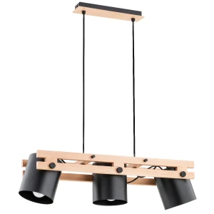 Lampa wisząca HAROM drewniana 3xE27 63054 Alfa