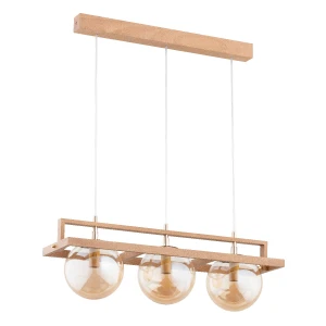 Lampa wisząca FRIF drewniana 3xE14 63053 Alfa