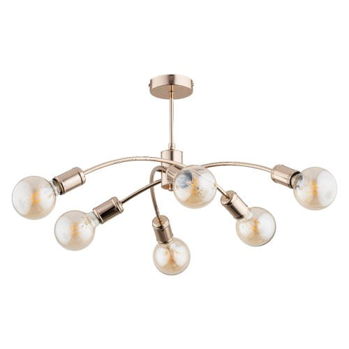 Lampa sufitowa RALPH złota 6xE27 63048 Alfa