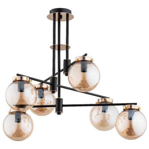 Lampa sufitowa BOGOTA czarna 6xE14 63045 Alfa