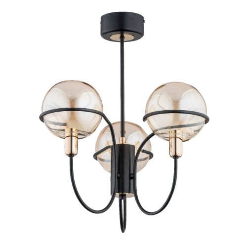 Lampa sufitowa PETRA czarna 3xE14 63042 Alfa