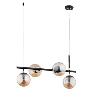 Lampa wisząca FIORE czarna 4xE14 63039 Alfa