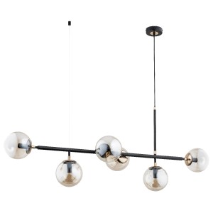 Lampa wisząca PRIMO czarna 6xE14 63034 Alfa