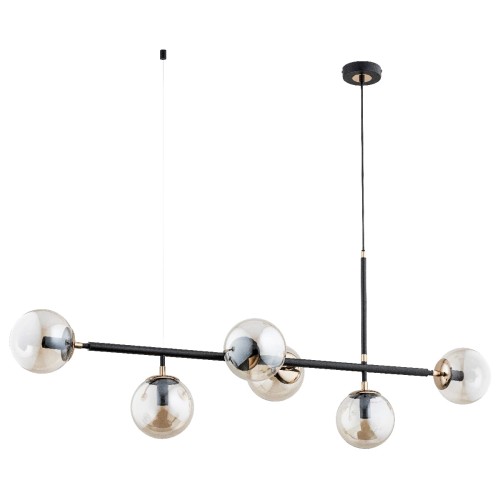 Lampa wisząca PRIMO czarna 6xE14 63034 Alfa