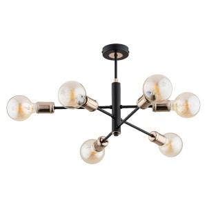 Lampa sufitowa ORIS czarna 6xE27 63033 Alfa