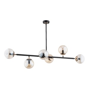 Lampa sufitowa SERGIO czarna 6xE14 63026 Alfa