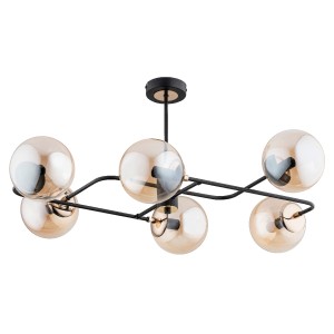 Lampa sufitowa LENTUS czarna 6xE14 63023 Alfa