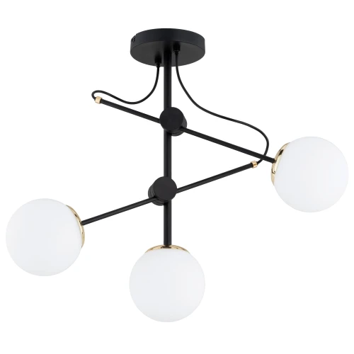 Lampa sufitowa OLIMP czarny/złoty 3 X E14 62554 Alfa