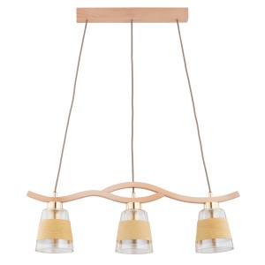 Lampa wisząca FORES PRO drewniana 3xE14 62545 Alfa