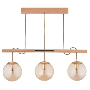 Lampa wisząca AXA drewniana 3xE14 62539 Alfa