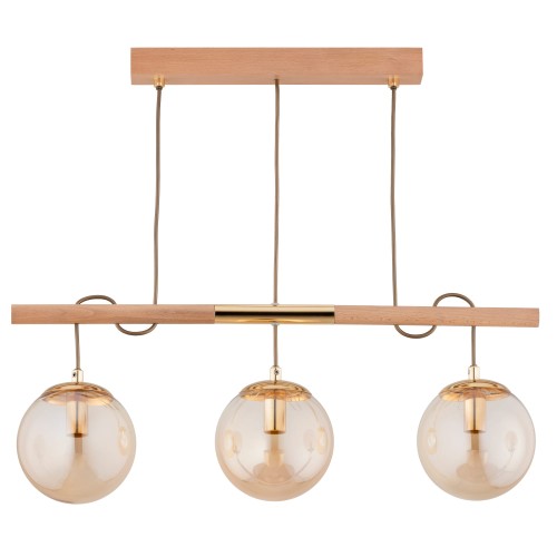 Lampa wisząca AXA drewniana 3xE14 62539 Alfa