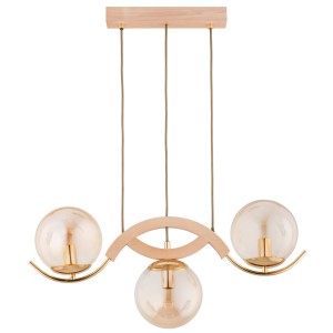 Lampa wisząca LIMA drewniana 3xE14 62533 Alfa