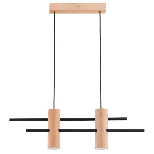 Lampa wisząca CZERIN drewniana 2xGU10 62531 Alfa