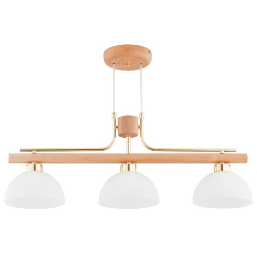 Lampa wisząca LESSI drewniana 3xE27 62530 Alfa