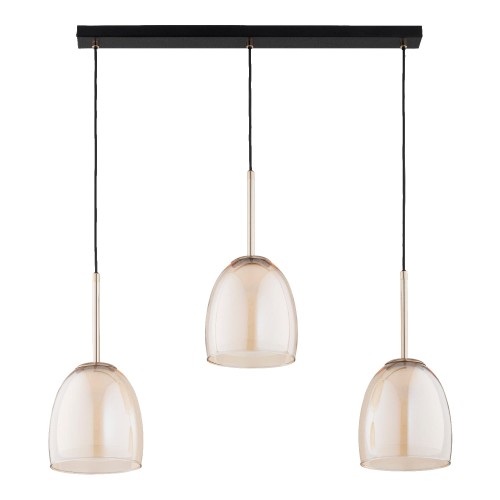 Lampa wisząca ROVENA złota & czarna 3xE27 62526 Alfa