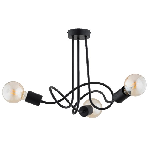 Lampa sufitowa WINGO czarna 3xE27 62518 Alfa