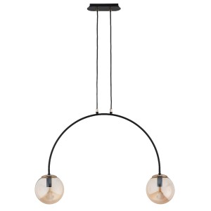 Lampa sufitowa BENDO czarny/złoty 2xE14 62515 Alfa