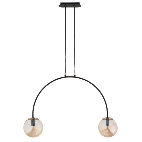 Lampa sufitowa BENDO czarny/złoty 2xE14 62515 Alfa