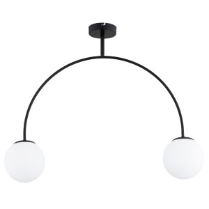 Lampa sufitowa BENDO czarna/biała 2xE14 62514 Alfa