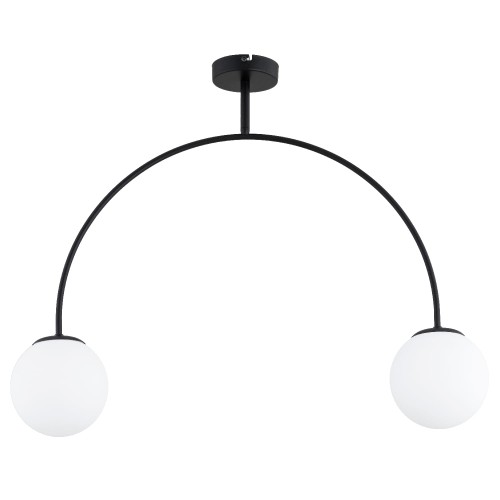 Lampa sufitowa BENDO czarna/biała 2xE14 62514 Alfa