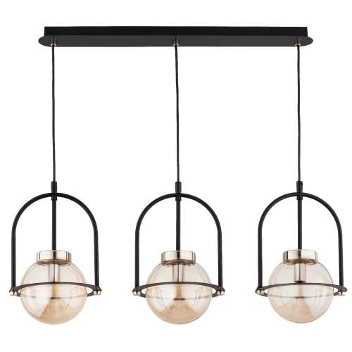 Lampa wisząca LERIA PICCOLO czarny/złoty 3xE14 62511 Alfa