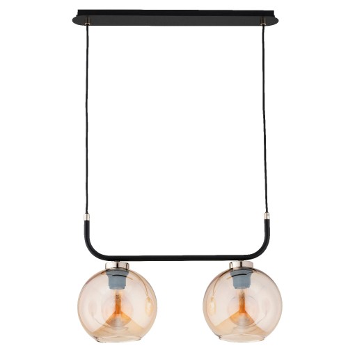Lampa wisząca BINARY czarny/złoty 2xE27 62510 Alfa