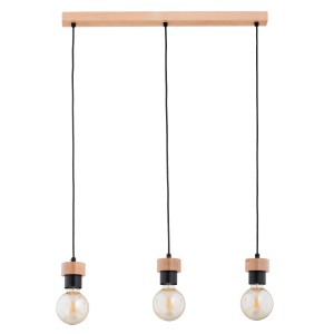 Lampa wisząca ZELIA drewniana 3xE27 62501 Alfa