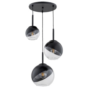 Lampa wisząca INVERO czarna 3xE27 62500 Alfa