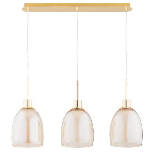Lampa wisząca DERSEL złota 3xE27 62499 Alfa