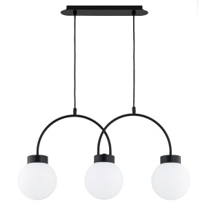 Lampa sufitowa DARSO czarna/biała 3xE14 62498 Alfa