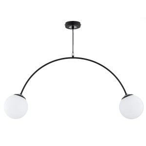 Lampa sufitowa BEND czarna/biała 2xE14 62497 Alfa
