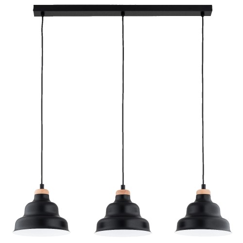 Lampa wisząca BAŁWANEK MAŁY CZARNY 3xE27 62496 Alfa