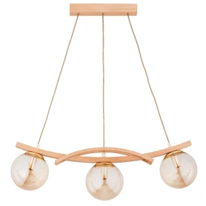 Lampa wisząca SANA drewniana 3xE14 62495 Alfa