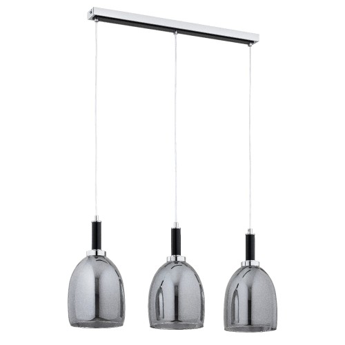 Lampa wisząca LISSY czarna/chrom 3xE27 62488 Alfa