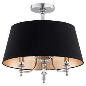 Lampa sufitowa ROSETTA chrom/czarna 3xE14 62478 Alfa
