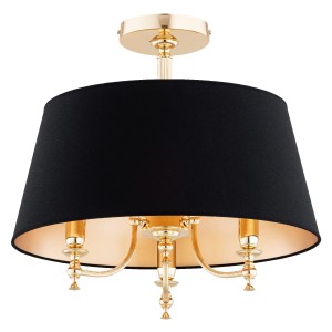 Lampa sufitowa ROSETTA złota & czarna 3xE14 62477 Alfa