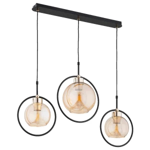 Lampa wisząca DELSI czarny/złoty 3xE27 62475 Alfa