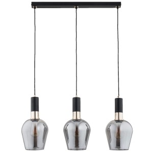 Lampa wisząca GARDA czarny/złoty 3xE27 62471 Alfa
