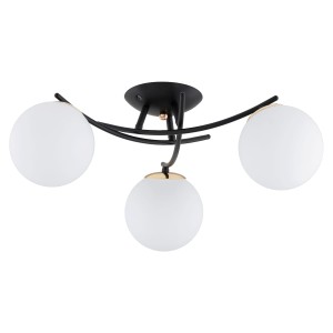 Lampa sufitowa SAVI czarny/złoty 3xE14 62470 Alfa
