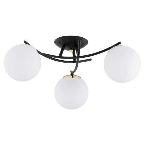 Lampa sufitowa SAVI czarny/złoty 3xE14 62470 Alfa