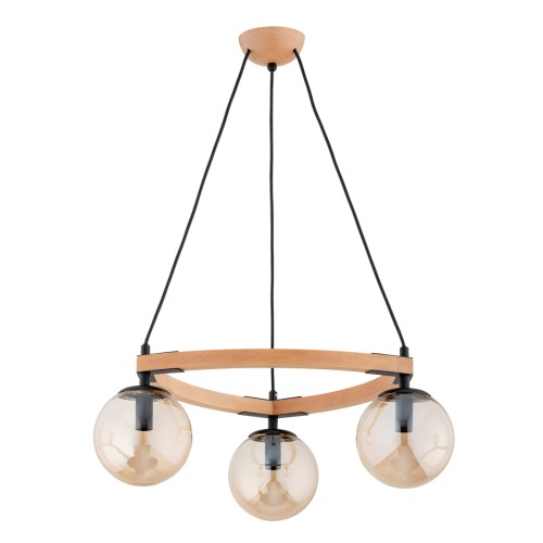 Lampa wisząca ADINA drewniana 3xE14 62462 Alfa