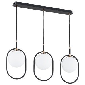 Lampa wisząca AMARO czarna/biała 3xE14 62461 Alfa