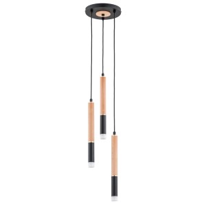Lampa wisząca RODEO drewniana 3xG9 62454 Alfa